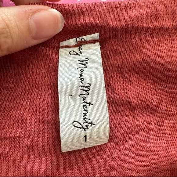 New sexy mama off the shoulder sweetheart neckline maternity midi dress burgundy - Picture 6 of 10